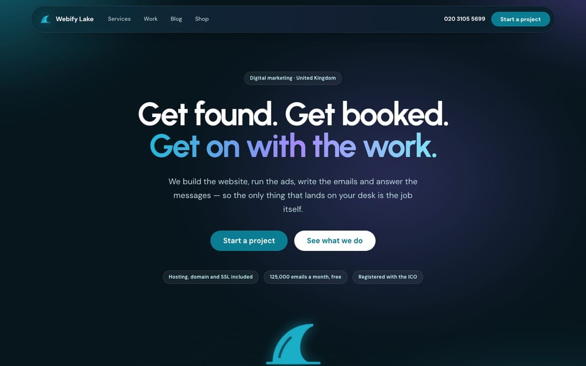 The Webify Lake website